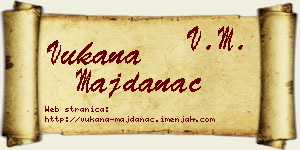 Vukana Majdanac vizit kartica